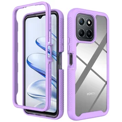 Shockproof Clear TPU Bumper Rugged Phone Case - Protective Cover for JUST CASE (PURPLE)