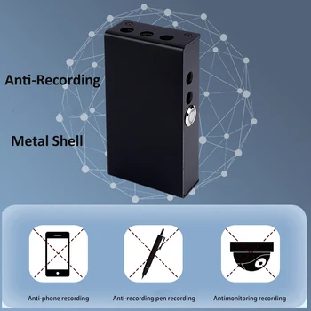 회의 회의용 블랙 메탈 간섭 차폐 장치, 도청 방지 방해 전파 신호 차단기, 4000mAh