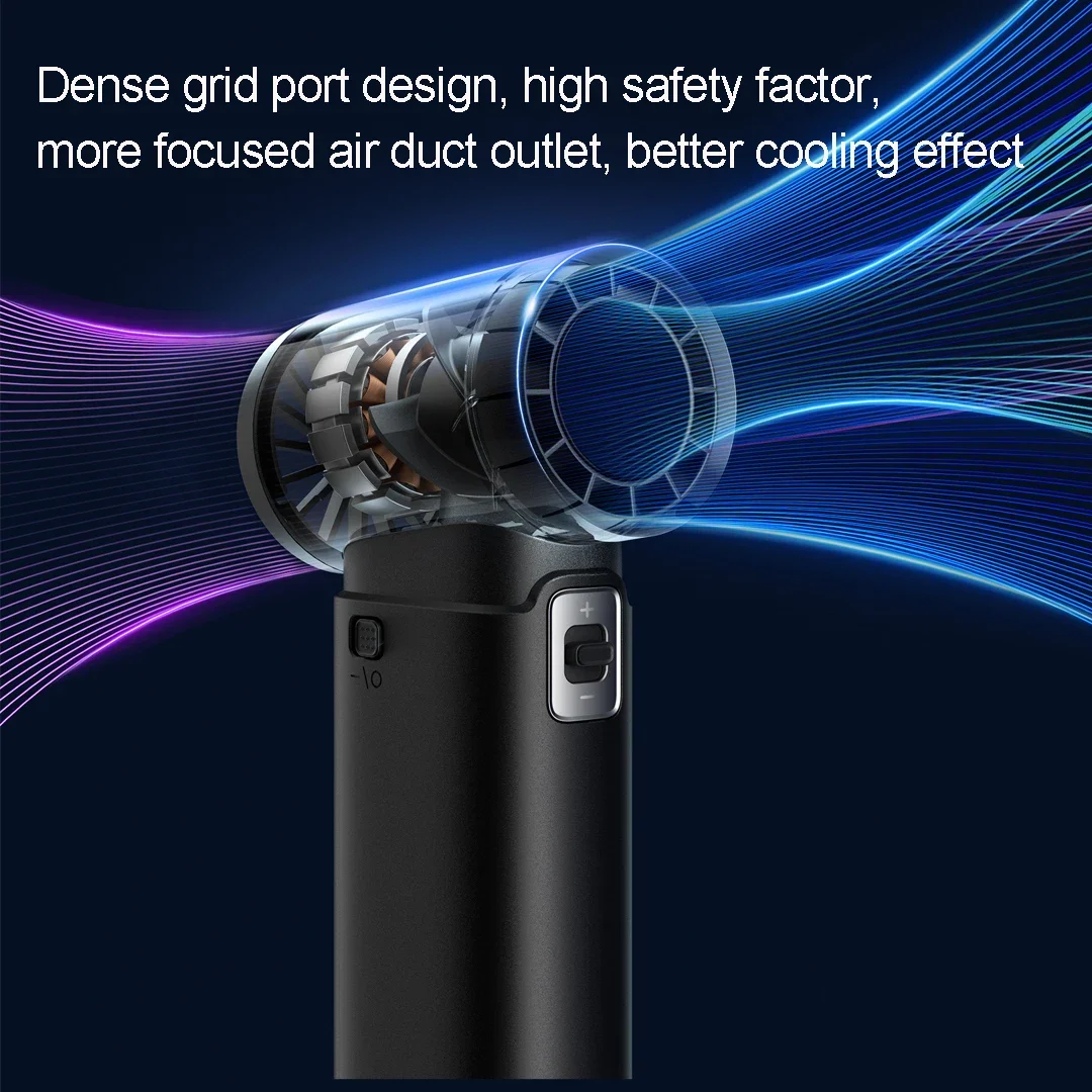 SOTHING Portable Handheld Fan Digital Display High-Speed Fan with 9000mAh Power Bank 18W Fast Charge Outdoor Camping