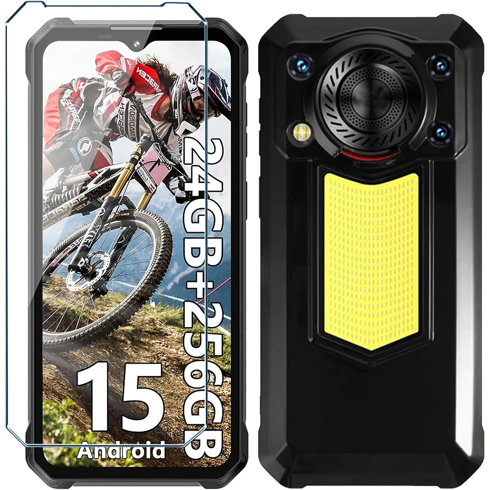 2-in-1 Glass and Silicone Protective Case with Tempered Glass Screen Protector