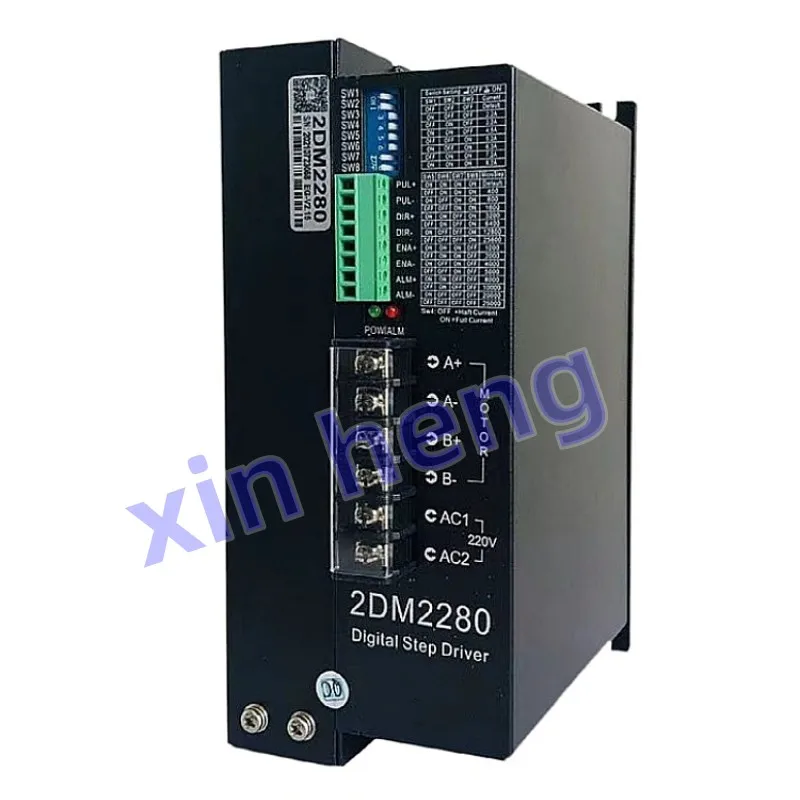 

Драйвер шаговый 2PH 2DM2280 цифровой 80-240VAC 8,2a 32-бит DSP 200 кГц для шагового двигателя Nema42 110 мм