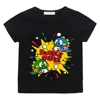 70s 80s Arcade Game Cute Bubble Bobble T-Shirt Kids 100% Cotton Short Summer Short Sleeve Casual Clothes Tee-shirt High Quality 4