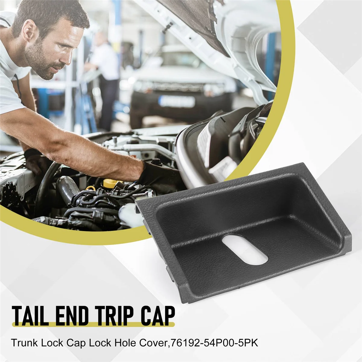 Car Lock Cap Cover Tail End TripTrunk 76192-54P00-5PK Fit for Suzuki New Vitara 2015-