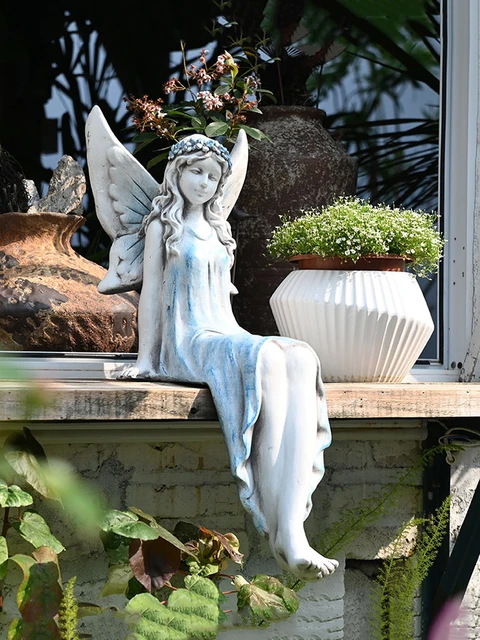 Figurines et sculptures de papillon d'Auckland, décoration de jardin, cour,  paysage, piscine, balcon, ornements créatifs de sirène, 62 cm