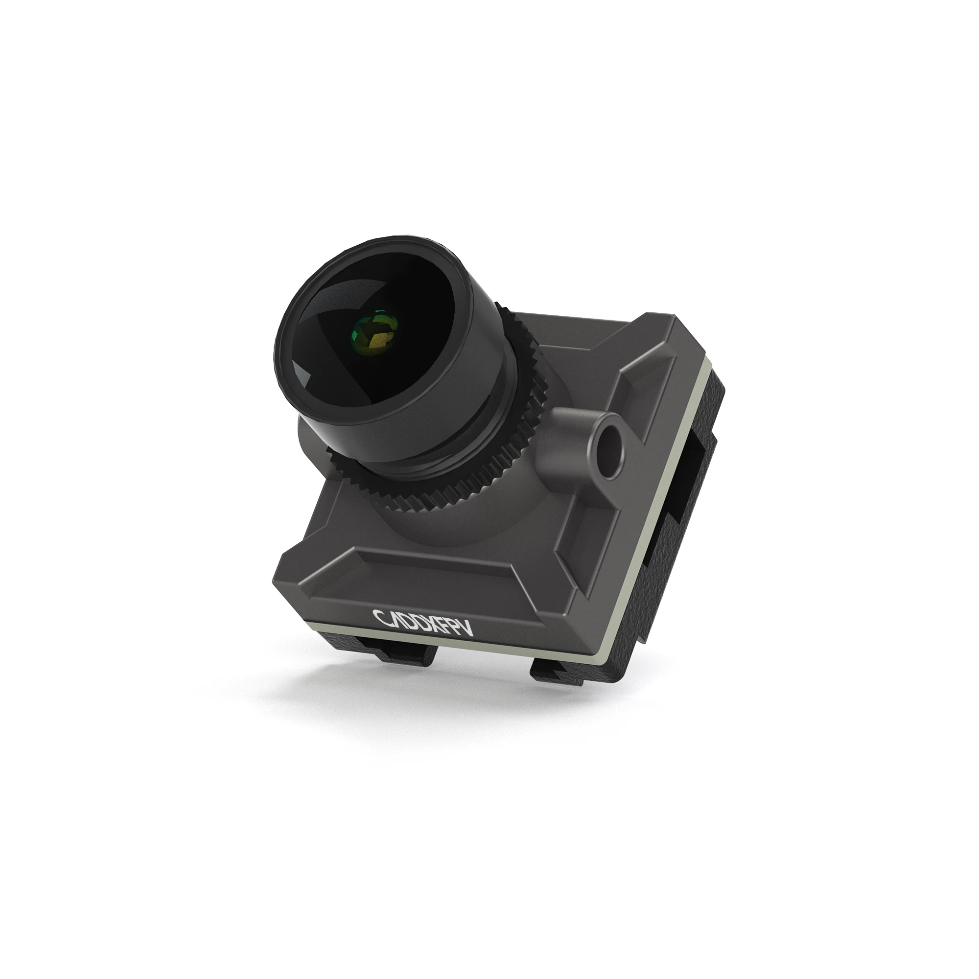 Installation de la caméra Nano HD Walksnail Avatar 1080P FPV 170° sur un châssis de drone, câbles et connecteurs visibles.