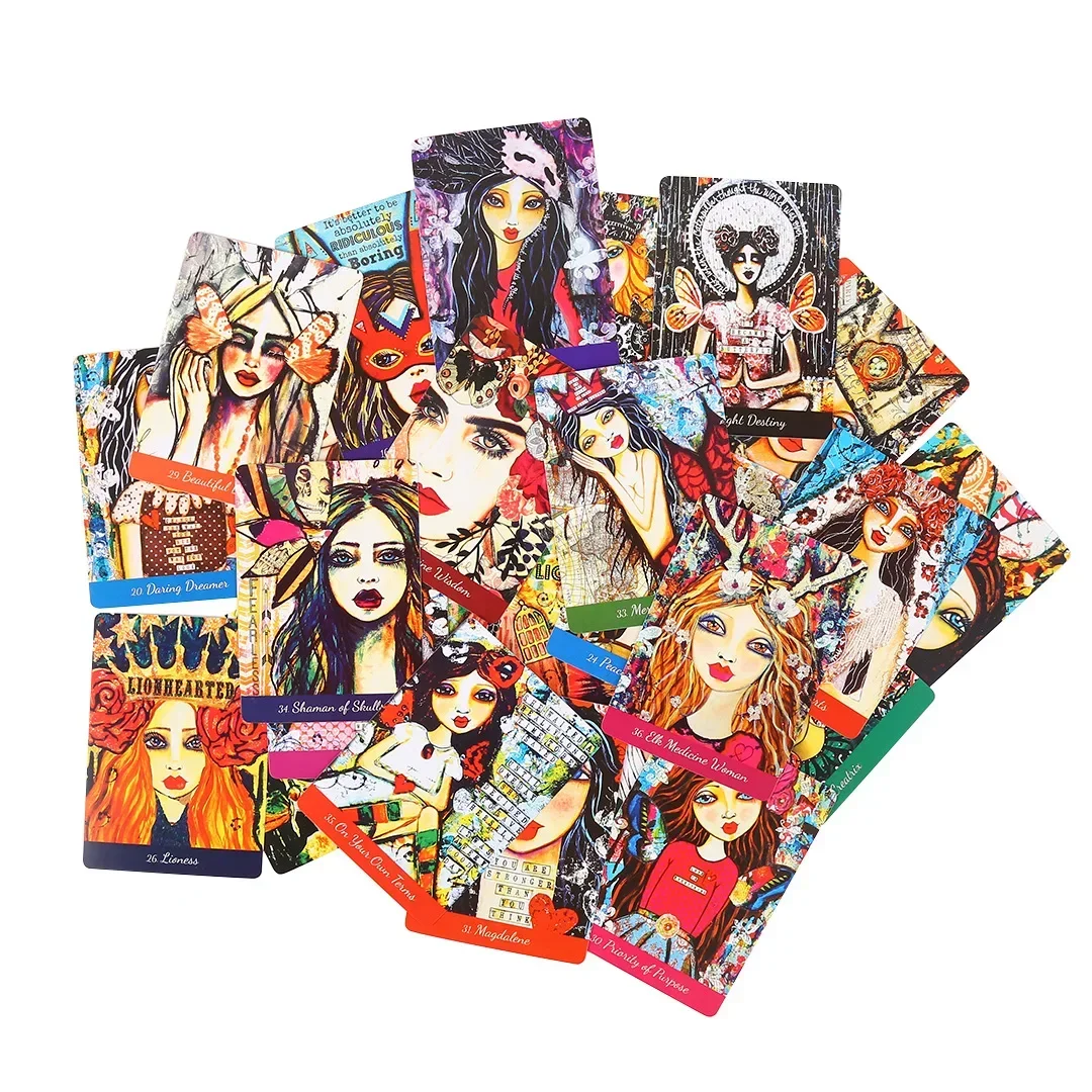Love Your Inner Goddess Oracle cards 44 deck Tarot English Visions Divination Edition Deck Borad Playing Games 5