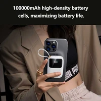 Mini batterie externe numérique grand écran 500000mAh, avec charge rapide à trois fils intégrée, pour iPhone 6