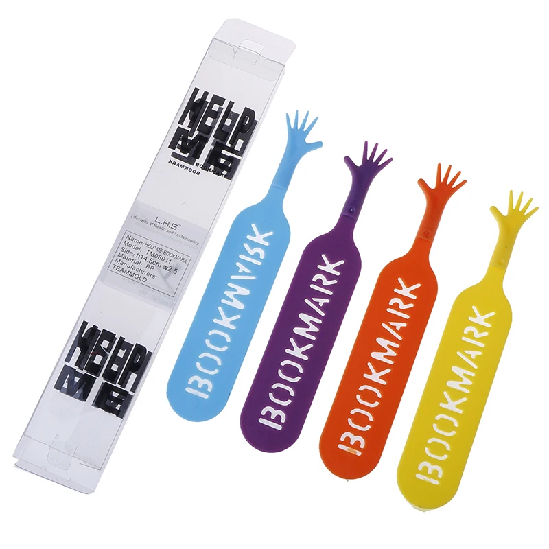 

4 pcs/set Colorful Plastic Bookmarks Set Creative Gift Children Stationery