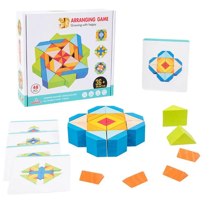

Блоки с узором геометрические формы Блоки деревянные головоломки с картами для малышей 1 2 3 лет Развивающие игрушки Монтессори