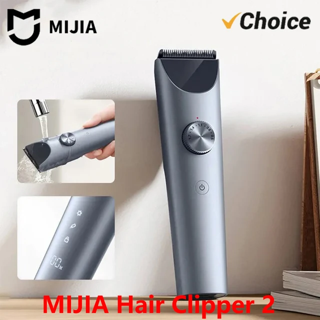 NEW MIJIA Hair Clipper 2 Hair Trimmer Professional Beard Cut Machine IPX7 Waterproof Wireless Haircut Machine Mijia Clipper 2