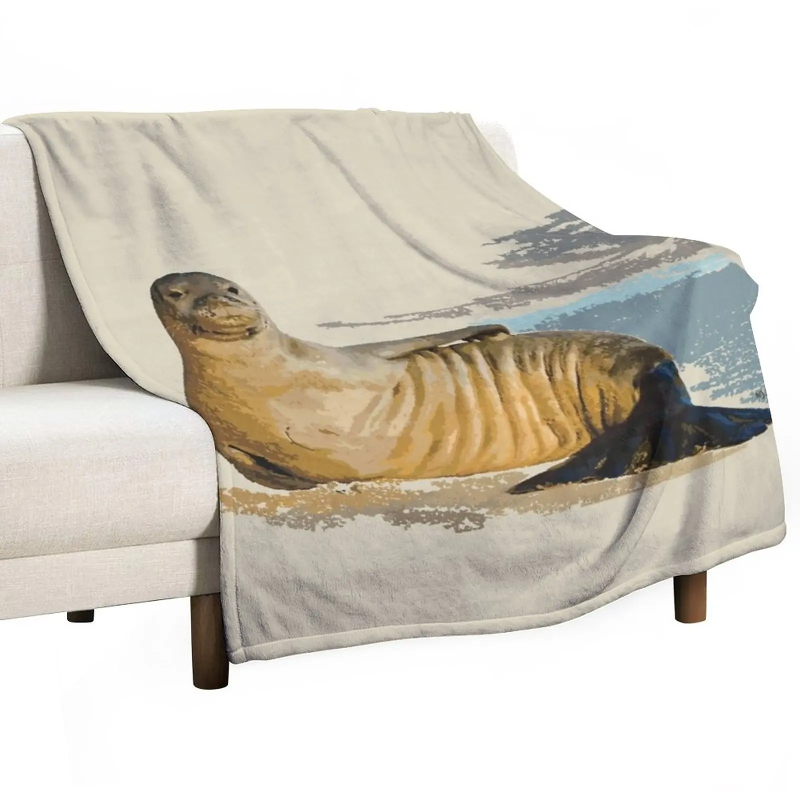 

Hawaiian Monk Seal Throw Blanket Thin Blanket Decorative Sofa Blankets Luxury Brand Blanket Cute Blanket Plaid