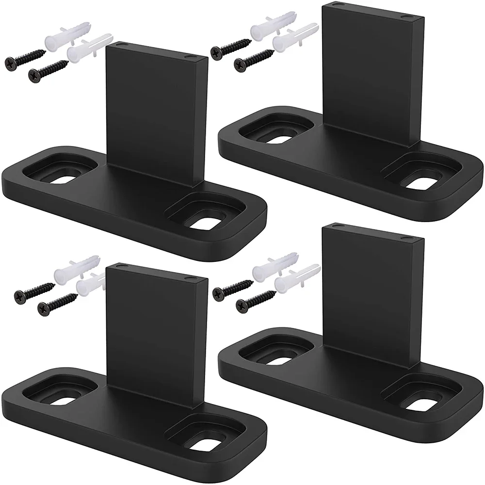 New High Quality Hot Barn Door Guides Adjustable Anti Swinging Black Carbon Steel Floor Guide Parts Sliding Floor