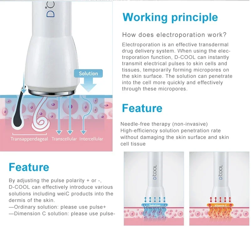 2024 New Dcool Portable Cool Hot EMS For Skin Tightening Anti Puffiness Facial Electroporation Machine Sliming Beauty Device 6