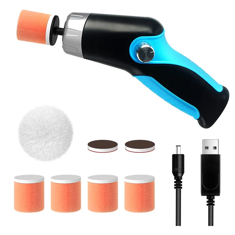 

Cordless Car Buffer Polisher Mini Portable Polisher Tool Kit for Car Detailing W/12V 2000MAh Rechargeable Battery &Cable