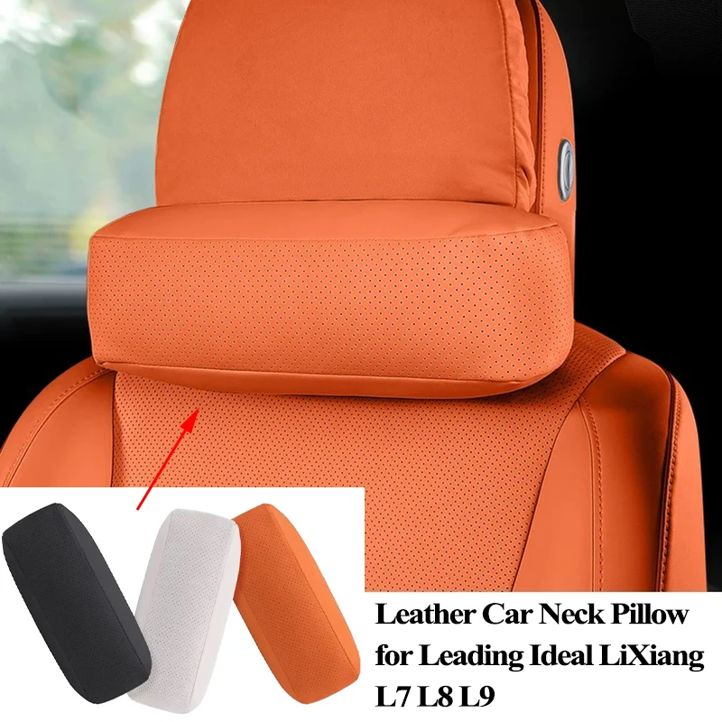 Leather Car Seat Headrest Neck Pillow for Leading Ideal LiXiang L7 L8 L9