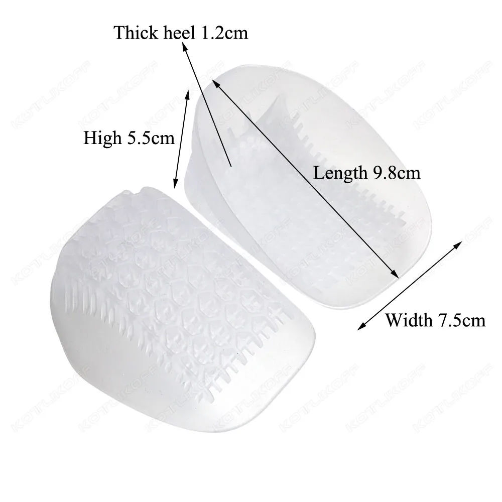 Gel Heel Cushion Inserts For Shoes Silicone Heel Cup Pads For Bone Spurs Pain Relief Protectors Plantar Fasciitis Insole