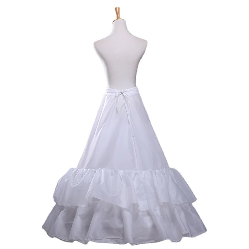 Wedding Dress Skirt Bridal Dress lolita Cloud Double Steel Lotus Leaf Adult Fish Bones Lolita Pleated Daily