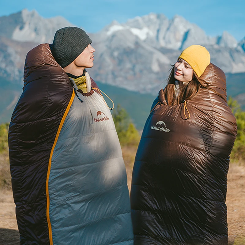 Sleeping Bag Survival Sleeping Bag Naturehike Upgraded Snowbird Duck Down 650FP Mummy Ultralight 4 Season Warm Outdoor Traveling Hiking