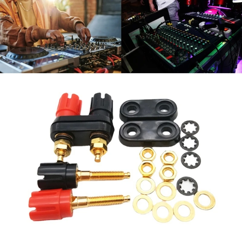 

J6PA 1PC Banana plugs Socket Couple Terminals DIY Connectors Red Black Connector