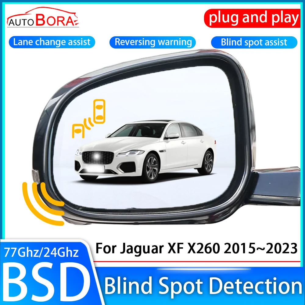 

AutoBor Car Blind Spot Detection System BSD BSA BSM Sensor Drive Rear Mirror Monitoring for Jaguar XF X260 2015~2023