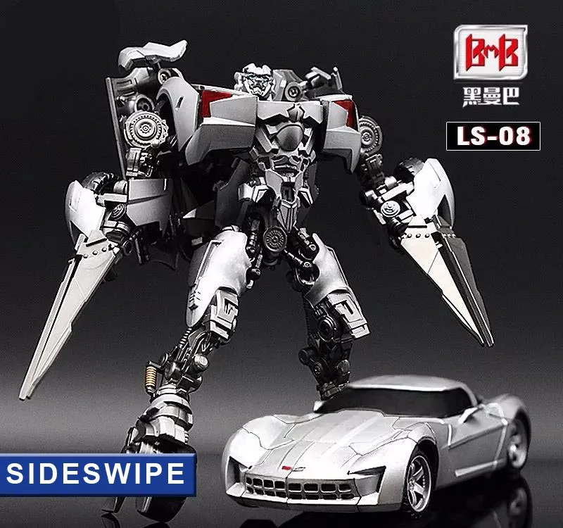 

Экшн-фигурка Black Mamba LS08 ls-08 transфигурная игрушка с двойным пистолетом и тонким покрытием, модель автомобиля-робота, подарок на день рождения