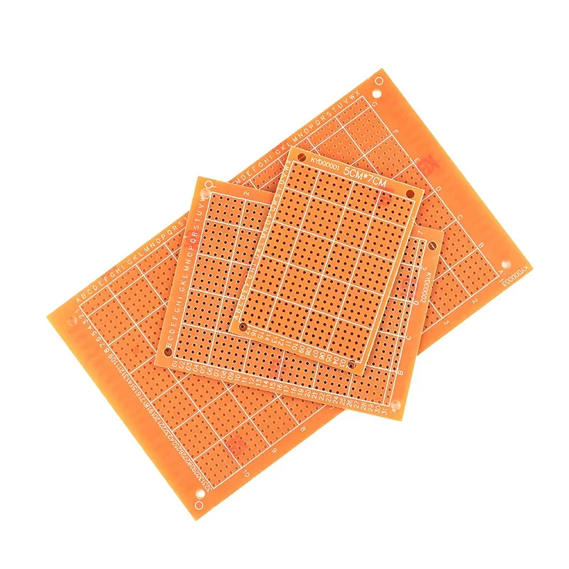 단면 브레드보드, 프로토타입 보드, 퍼프보드, 2.54mm 피치 베이클라이트 회로 기판, 크기: 5/7/9/15cm