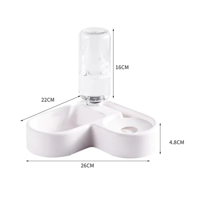 Sae336ad5ec074e42b8bff968a3f0340a6.png Automatic Drinking Love Pet Bowl Moisture-proof Cat Bowl Dog Basin Dual-use Multi-functional Drinking And Feeding