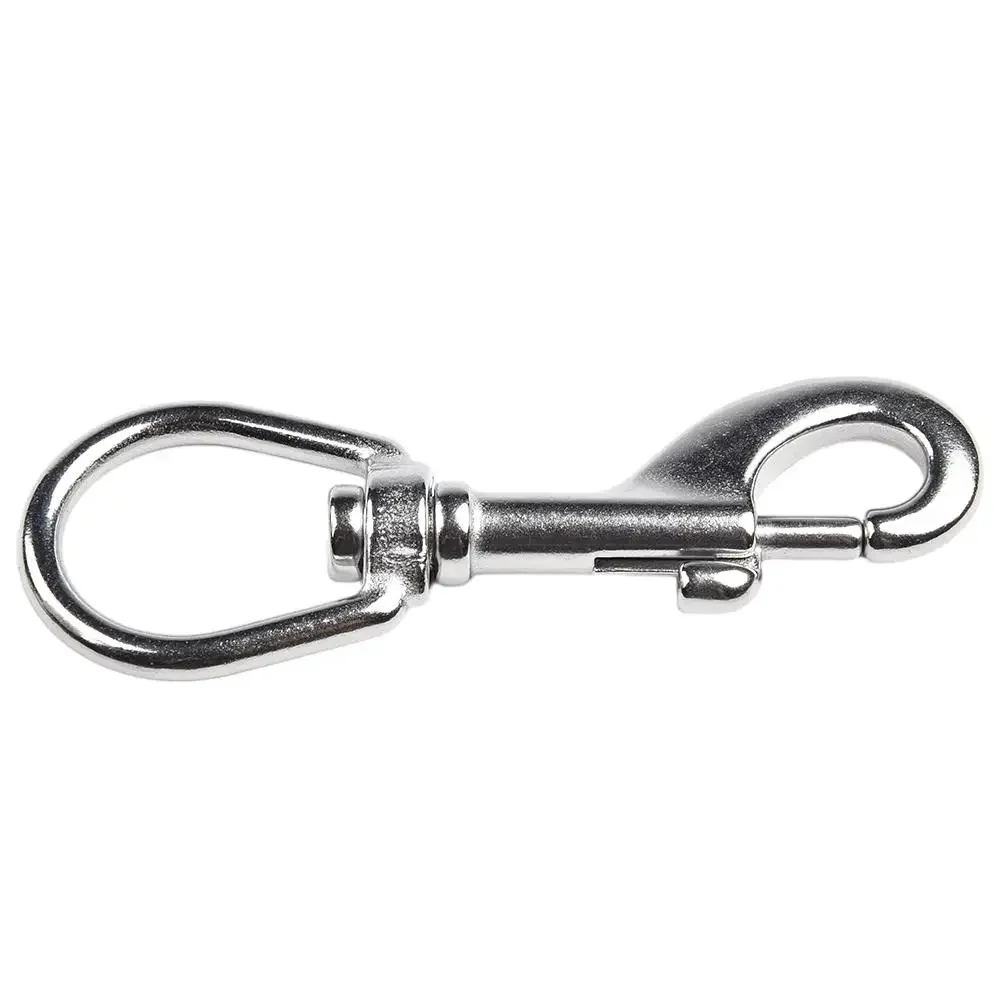 1pc Scuba Diving Bolt Stainless Steel Hook Dual End Bolt Quick Carabiner Swivel Buckle Double Ended Snap Eye Bolts Hook Clip