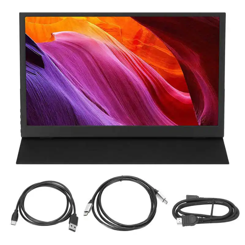 ƮϿ ޴ , ũ USB C ̴ HD Ƽ̵ ̽, IPS ̹ , 15.6 ġ, 1080P 
