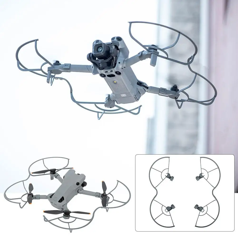 Vue rapprochée des protège-hélices Nylon pour DJI Mini 5 Pro, matériau durable pour vol optimal
