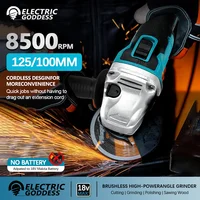 Electric Goddess 125/100mm DGA404 variable speed brushless electric Angle grinder Woodworking power tools For Makita 18V Battery 1