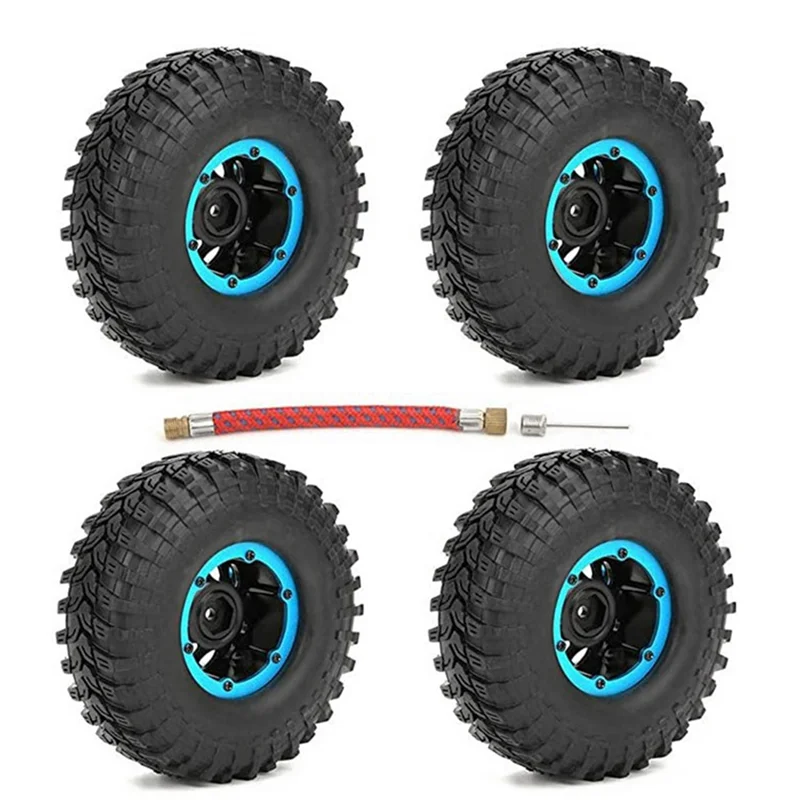 TA-4 PCS 114Mm 1.9 인치 공압식 비드락 타이어 휠 1/10 RC 크롤러 트럭 레이스 SCX10, 레드용