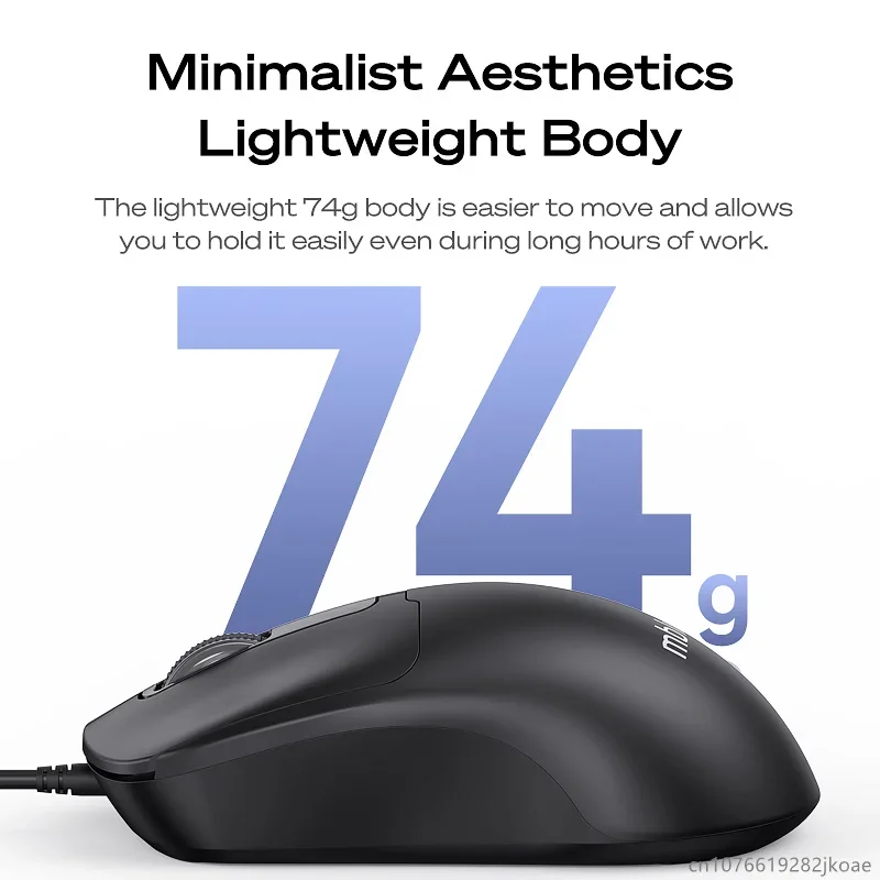 Original MEIZU Mblue M204 Wired Mouse Desktop Computer Office USB interface Classic Mouse Suitable for PC Laptop Game Console