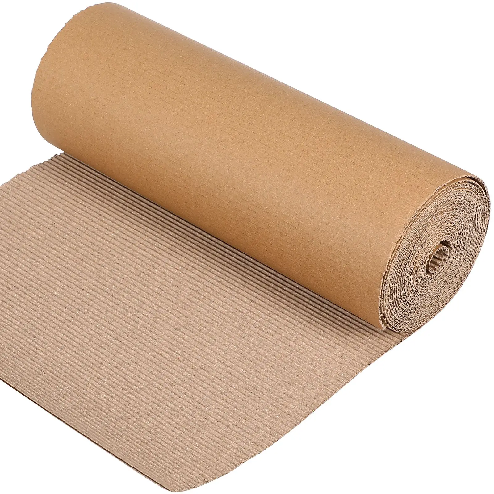 1 Roll Corrugated Cardboard Roll Single Face Corrugated Craft Decoration DIY Craft For Packing Shipping Storage