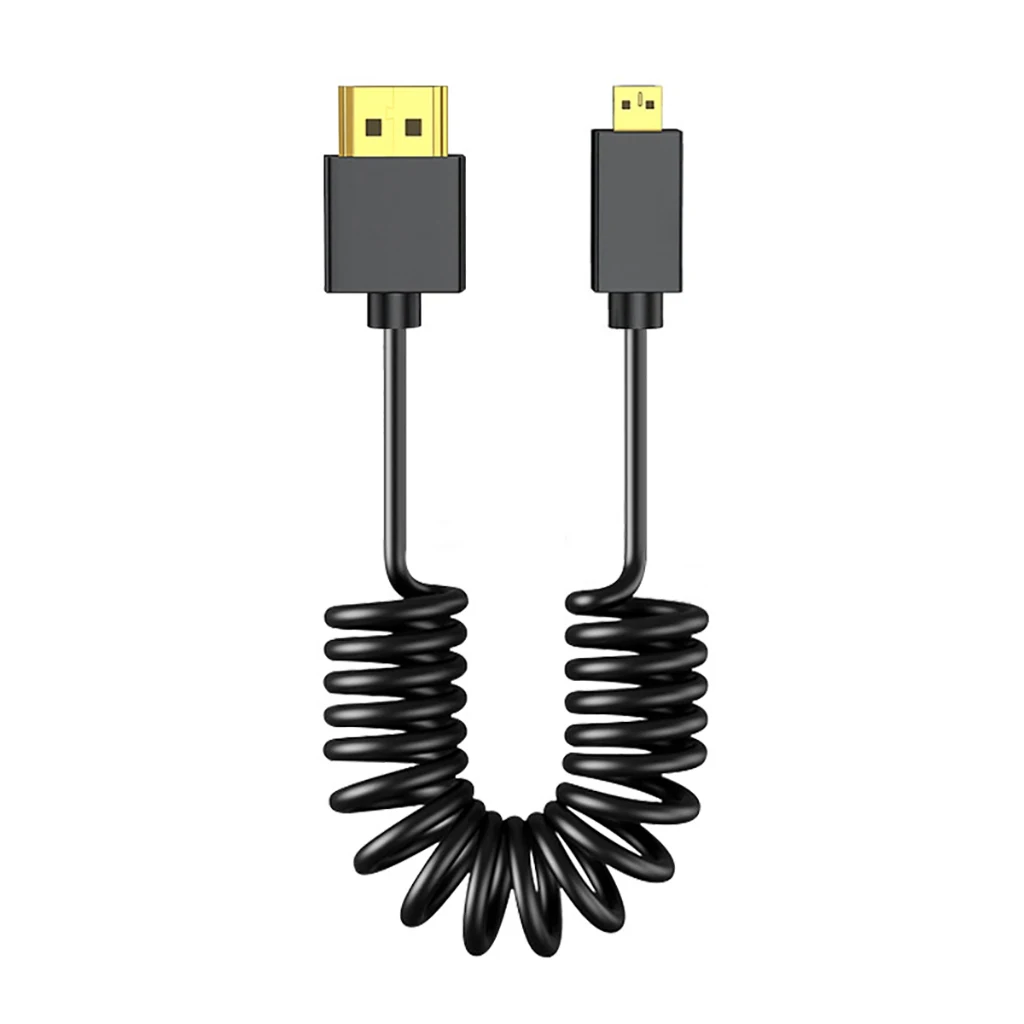 8K HD Mini HDMI-kompatibel / Micro HDMI-kompatibles Federdatenkabel für DSLR-Kamera, Stabilisator, Monitor, Fotostudio-Zubehör – Detail 2