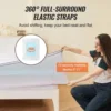 Mattress Topper Premium Memory Foam Fiber Fill King Size 4 in Thickness 5