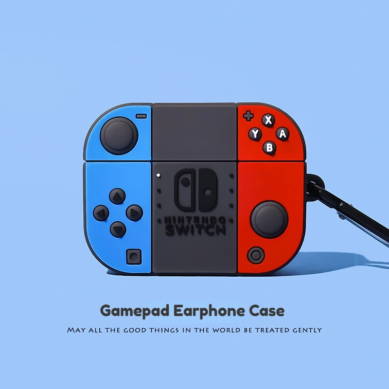 3d Schattige Cartoon Gamepad Oortelefoon Hoesje Voor Airpods 1 2 3 Nintendo Switch Iphone
