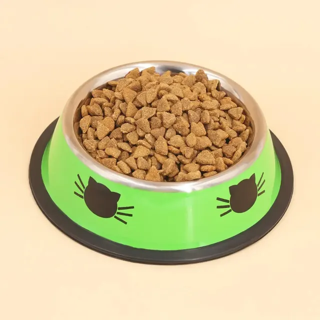 Supet Dog Cat Bowl, Dog Water Bowl with Non-Slip Rubber Base, Metal Insulated Stainless Steel Cat Bowls, Double Wall Cat Bowl 4