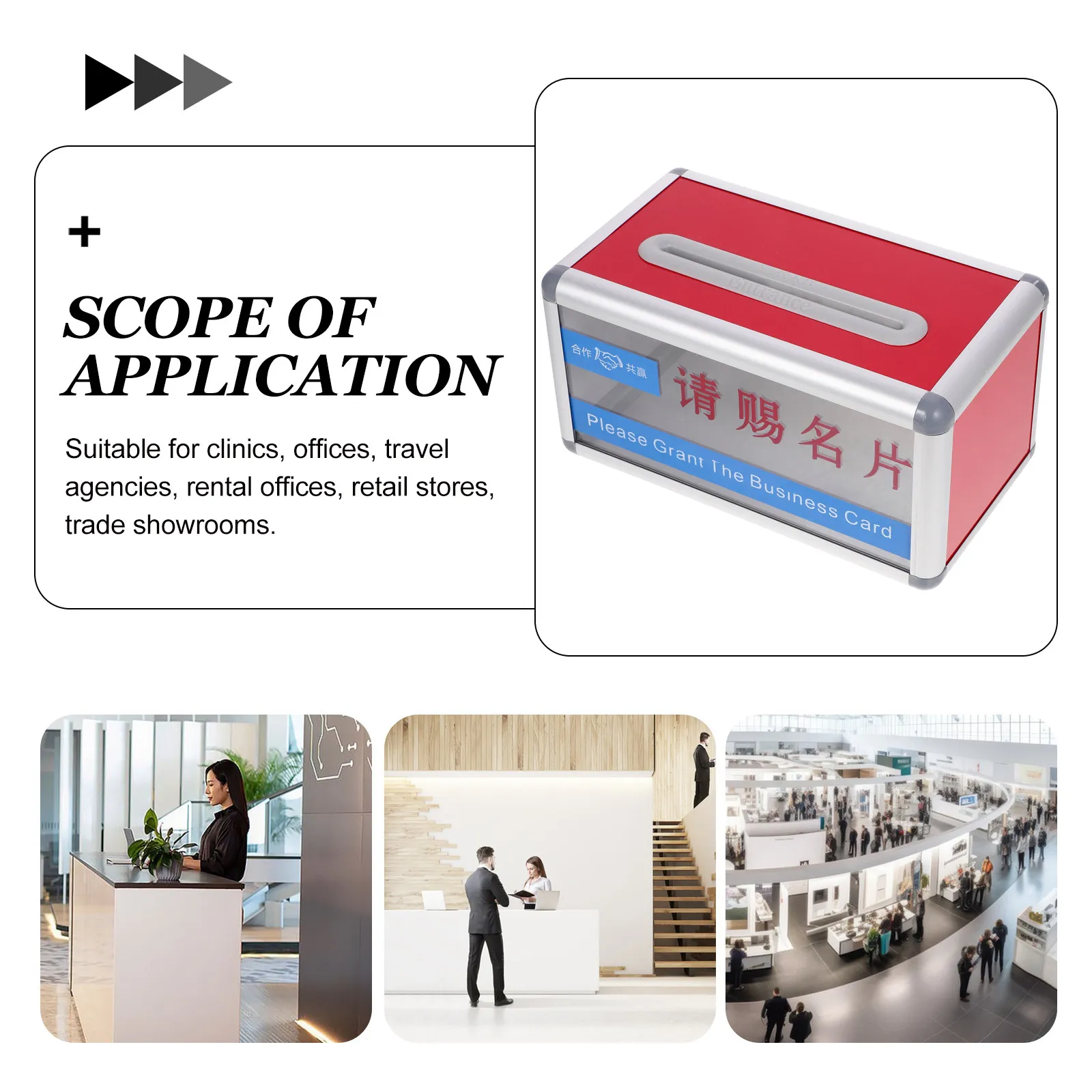 다기능 수납 디자인의 알루미늄 합금 명함 홀더 박스, 사무실용 데스크탑 카드 정리 케이스