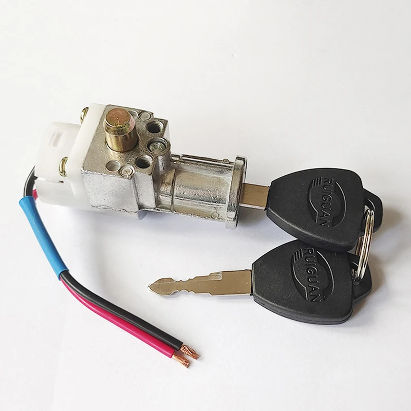 Universal Electric Bicycle Lithium Battery Box Lock Big Head Lock Electric Vehicle E-bike Lithium Battery On/Off electric lock