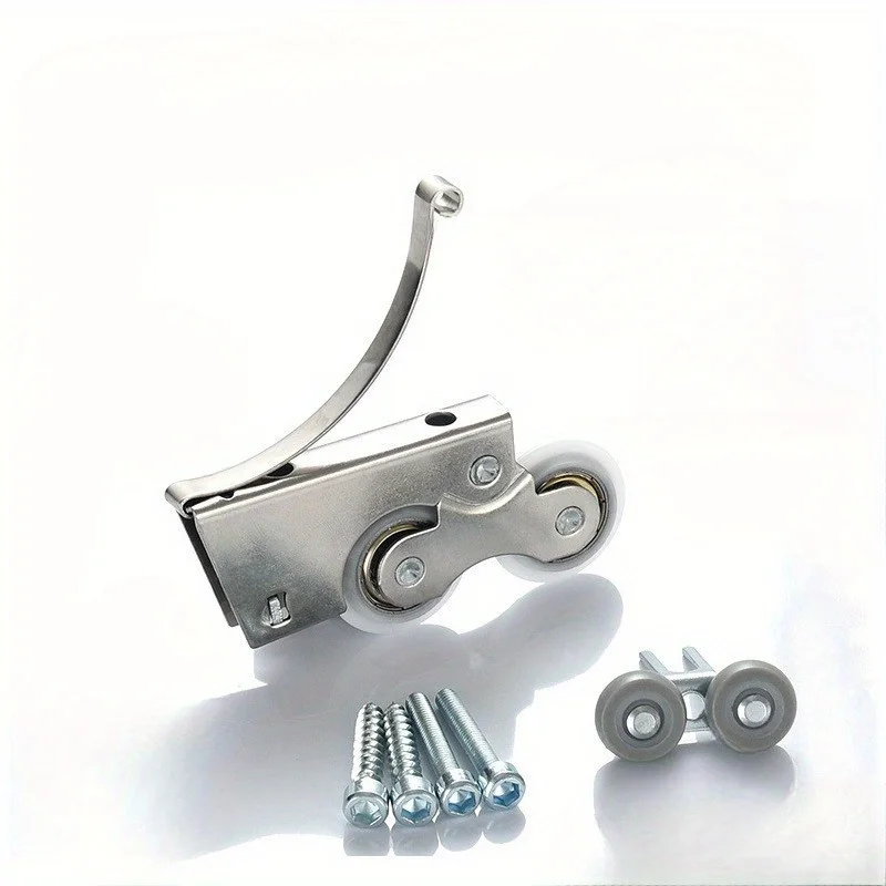 ล้อประตูบานเลื่อน ล้อประตูบานเลื่อนแบบเงียบ ล้อไนลอนแบบเว้าและนูนเดี่ยวและคู่สำหรับตู้บานเลื่อน 1