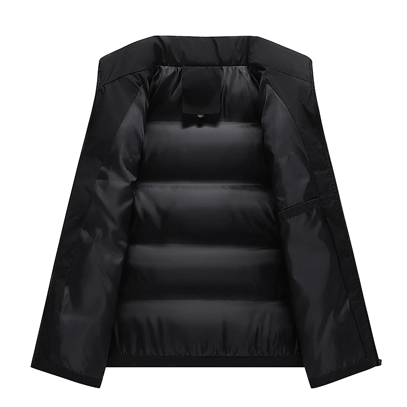 New men's fashionable down vest jacket, casual printed vest, sleeveless outdoor warm jacket, men's down jacket