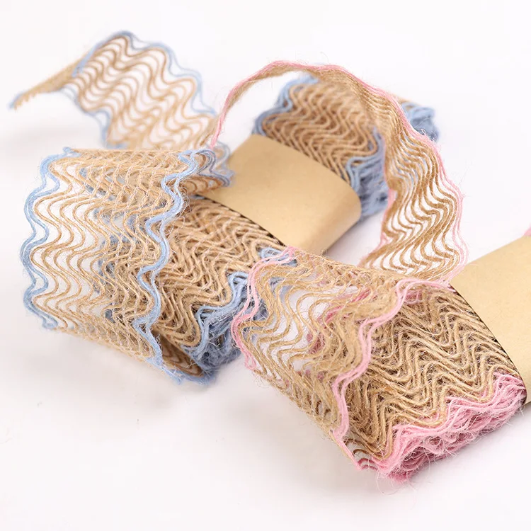 2Meters/Roll Natural Jute Woven Webbing Wedding Gift Wrapping Hemp Burlap Ribbon DIY Crafts Party Supplies Festival Decoration
