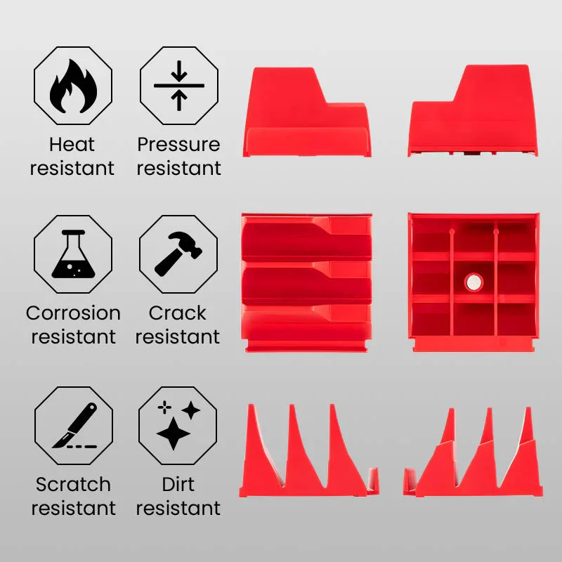 Wrench Organizer Rack Set Wrench Rack Holder 23-46PCS Capacity Multifunctional Compact ABS Magnetic Modular Wrench Organizer