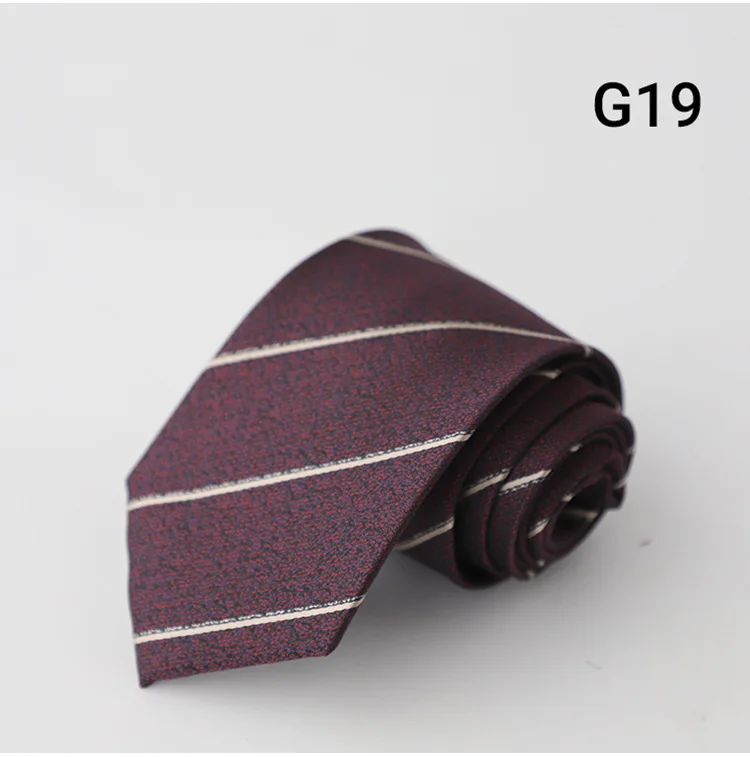 7CM Luxury Men's Formal Business Neckties Professional Polyester Jacquard Brown Navy Neck Ties Wedding Party Suit Accessories