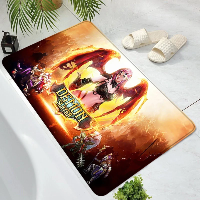 

Carpet D-Demon Slayero Living Room Customized Carpet Prayer Carpet Kitchen Floor Mat House Entrance Door Mat Bathroom Floor Mat