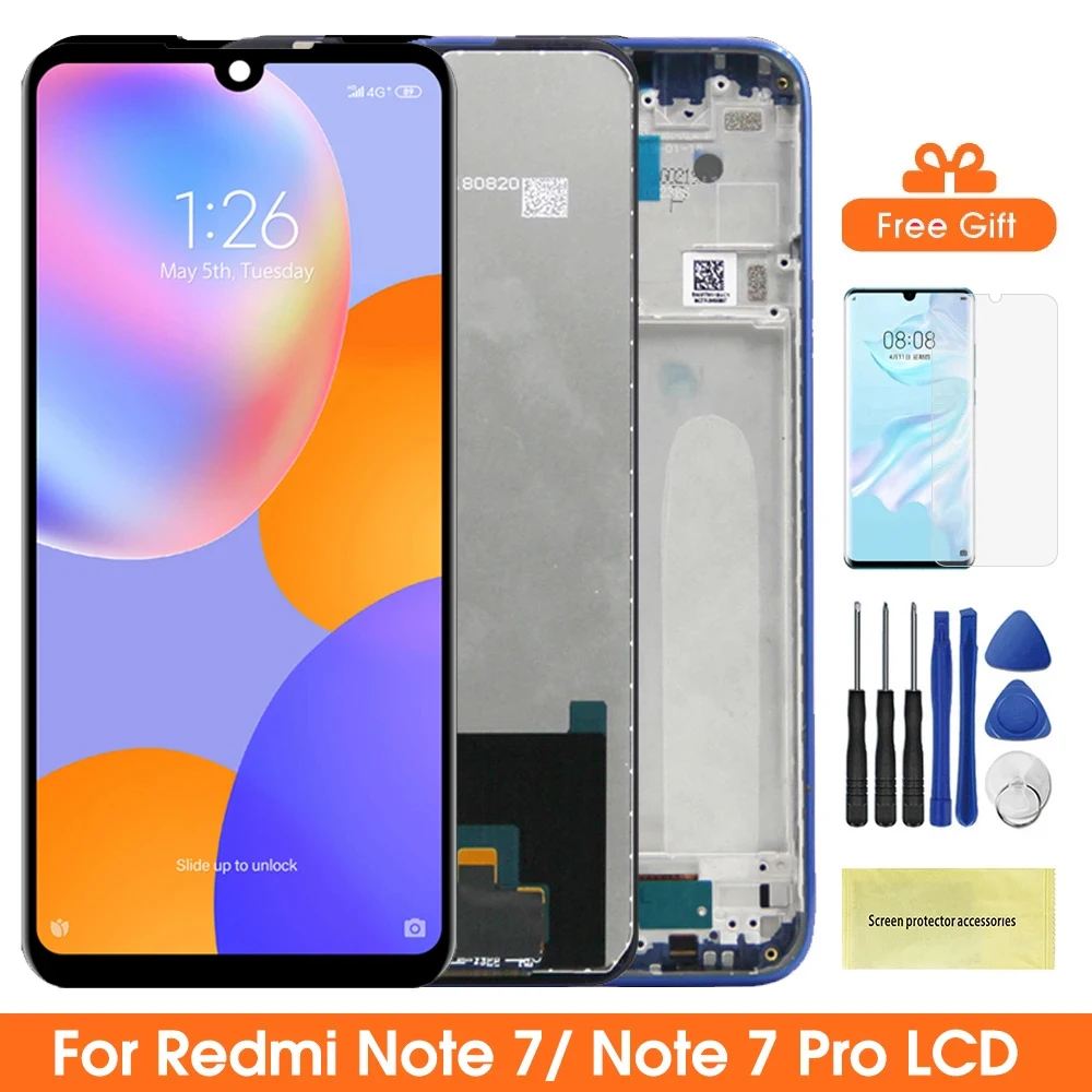 Kit écran Complet (vitre Tactile + LCD) Pour Xiaomi Redmi Note 7 & 7 Pro – Bleu – Neuf