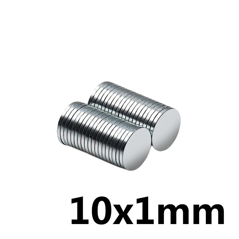 Round Magnets Neodymium Magnets 20/50/100/200/300PCS 10x1 mm