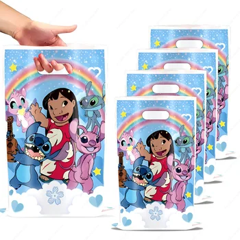 10/20/30pcs Lilo Stitch Gifts Bags Party Favors Stitch with Handles Gifts Bags Goodie Bags Baby Shower Kids Birthday Party Decor