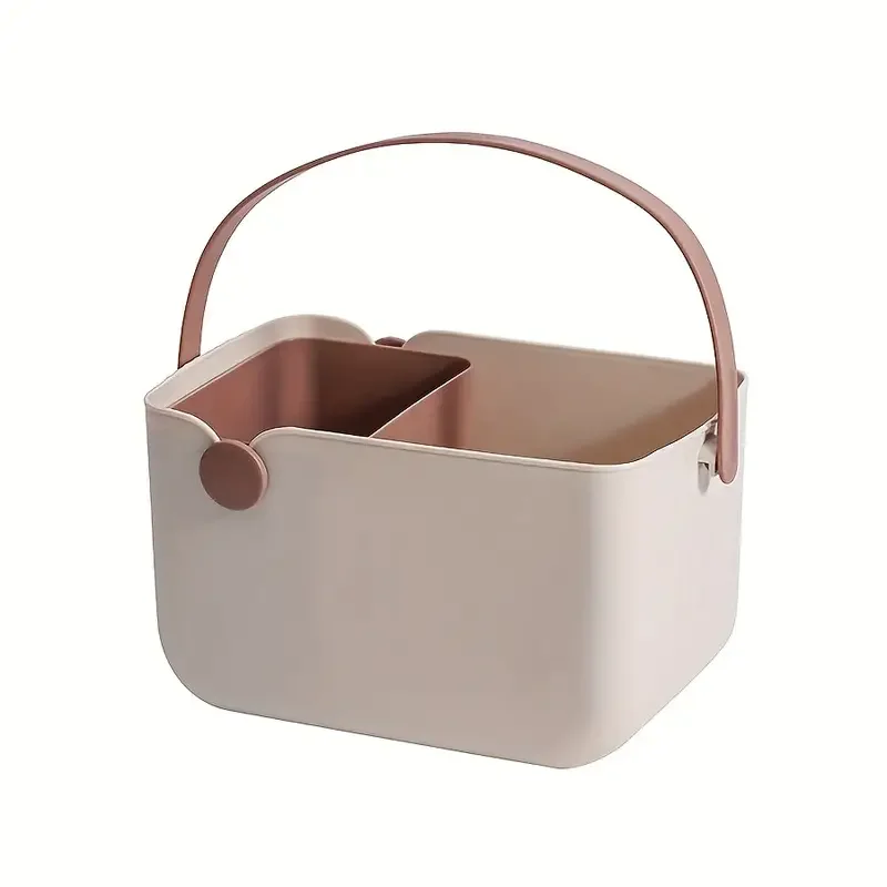 1PC Bath Basket Portable Bathroom Toiletries Storage Basket Color Rectangular Dormitory Bathroom Camping Accessories